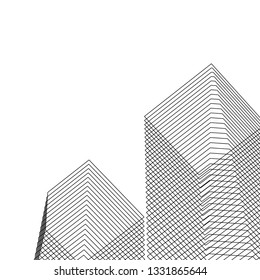 architecture abstract 3d illustration