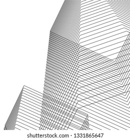 architecture abstract 3d illustration