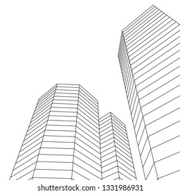 architecture abstract 3d illustration