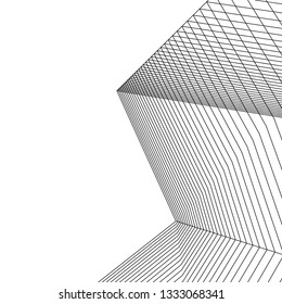 architecture abstract 3d illustration