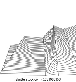 architecture abstract 3d illustration