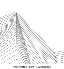 architecture abstract 3d illustration