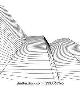 architecture abstract 3d illustration