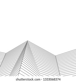 architecture abstract 3d illustration