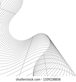 architecture abstract, 3d illustration
