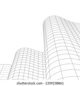 architecture abstract, 3d illustration
