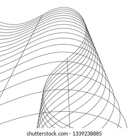 architecture abstract, 3d illustration