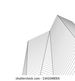 architecture abstract, 3d illustration