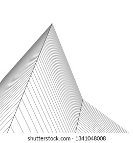 architecture abstract, 3d illustration