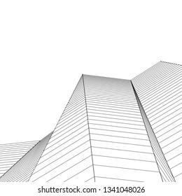 architecture abstract, 3d illustration