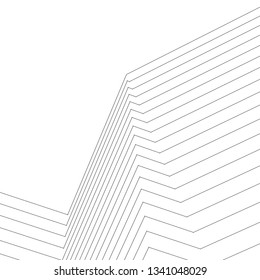 architecture abstract, 3d illustration