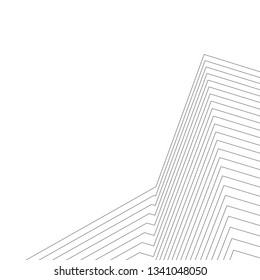 architecture abstract, 3d illustration