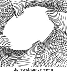 architecture abstract, 3d illustration