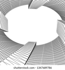 architecture abstract, 3d illustration