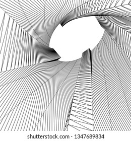 architecture abstract, 3d illustration