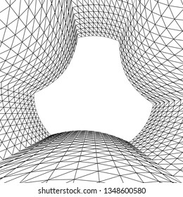 architecture abstract, 3d illustration