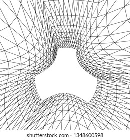 architecture abstract, 3d illustration