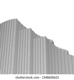 architecture abstract, 3d illustration