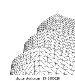 architecture abstract, 3d illustration