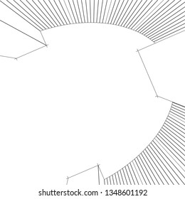 architecture abstract, 3d illustration