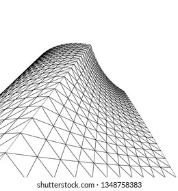 architecture abstract, 3d illustration
