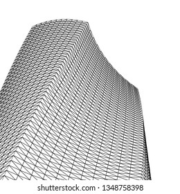 architecture abstract, 3d illustration
