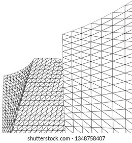 architecture abstract, 3d illustration