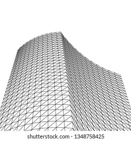 architecture abstract, 3d illustration