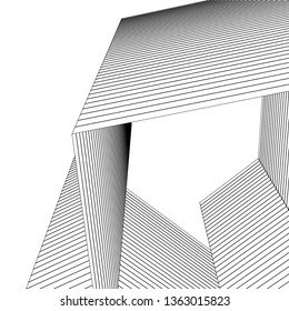 architecture abstract, 3d illustration