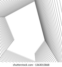 architecture abstract, 3d illustration
