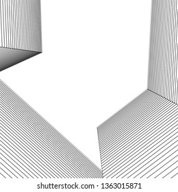 architecture abstract, 3d illustration