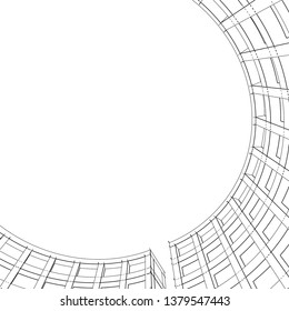 architecture abstract 3d illustration