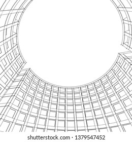 architecture abstract 3d illustration