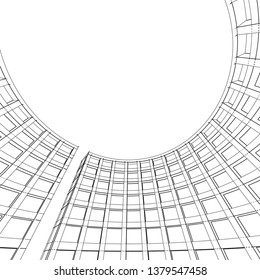 architecture abstract 3d illustration