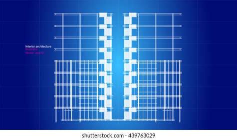 architecture abstract, 3d illustration vector