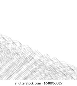 architecture abstract building vector 3d illustration 