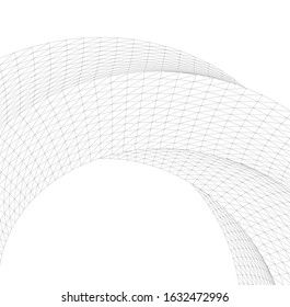 architecture abstract design 3d vector illustration 