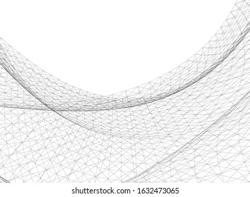 architecture abstract design 3d vector illustration 