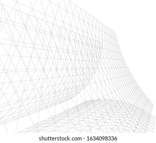 architecture abstract design 3d vector illustration 