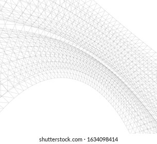 architecture abstract design 3d vector illustration 