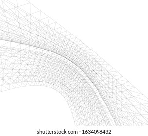 architecture abstract design 3d vector illustration 