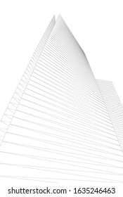 architecture abstract design 3d. Vector illustration 