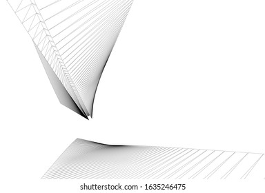 architecture abstract design 3d. Vector illustration 