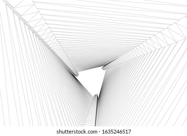 architecture abstract design 3d. Vector illustration 