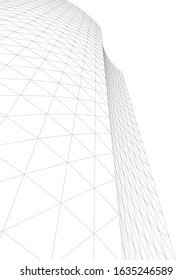 architecture abstract design 3d. Vector illustration 