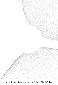 architecture abstract design 3d. Vector illustration 