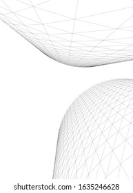 architecture abstract design 3d. Vector illustration 