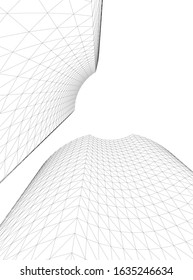 architecture abstract design 3d. Vector illustration 