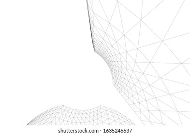 architecture abstract design 3d. Vector illustration 