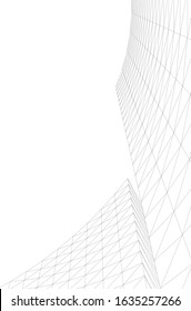 architecture abstract design 3d. Vector illustration 